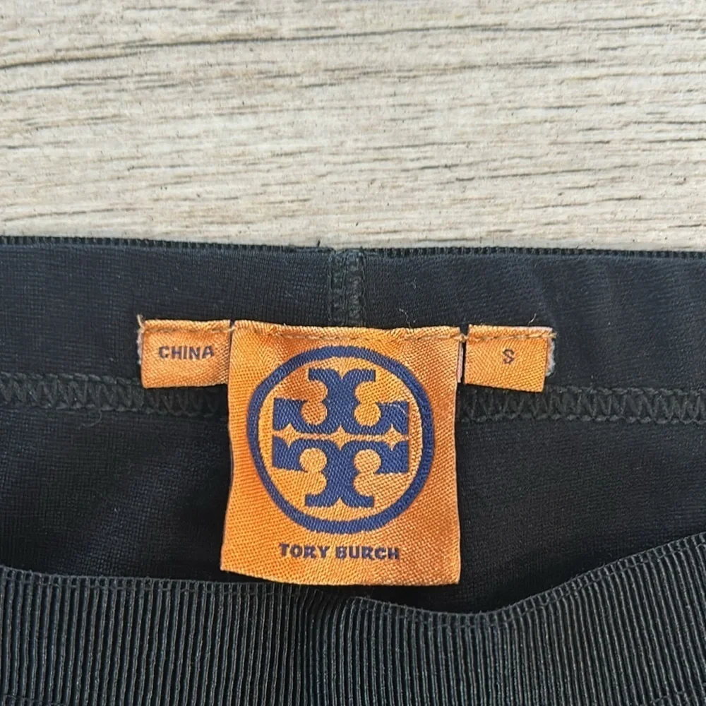 Tory Burch Black leather lined legging Riding Pants size small